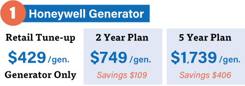 Generator service tune-up with washington energy GMC membership pricing